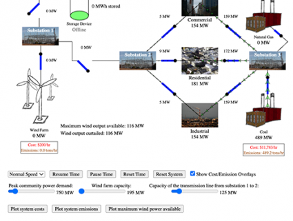 Wind and Storage activity screenshot