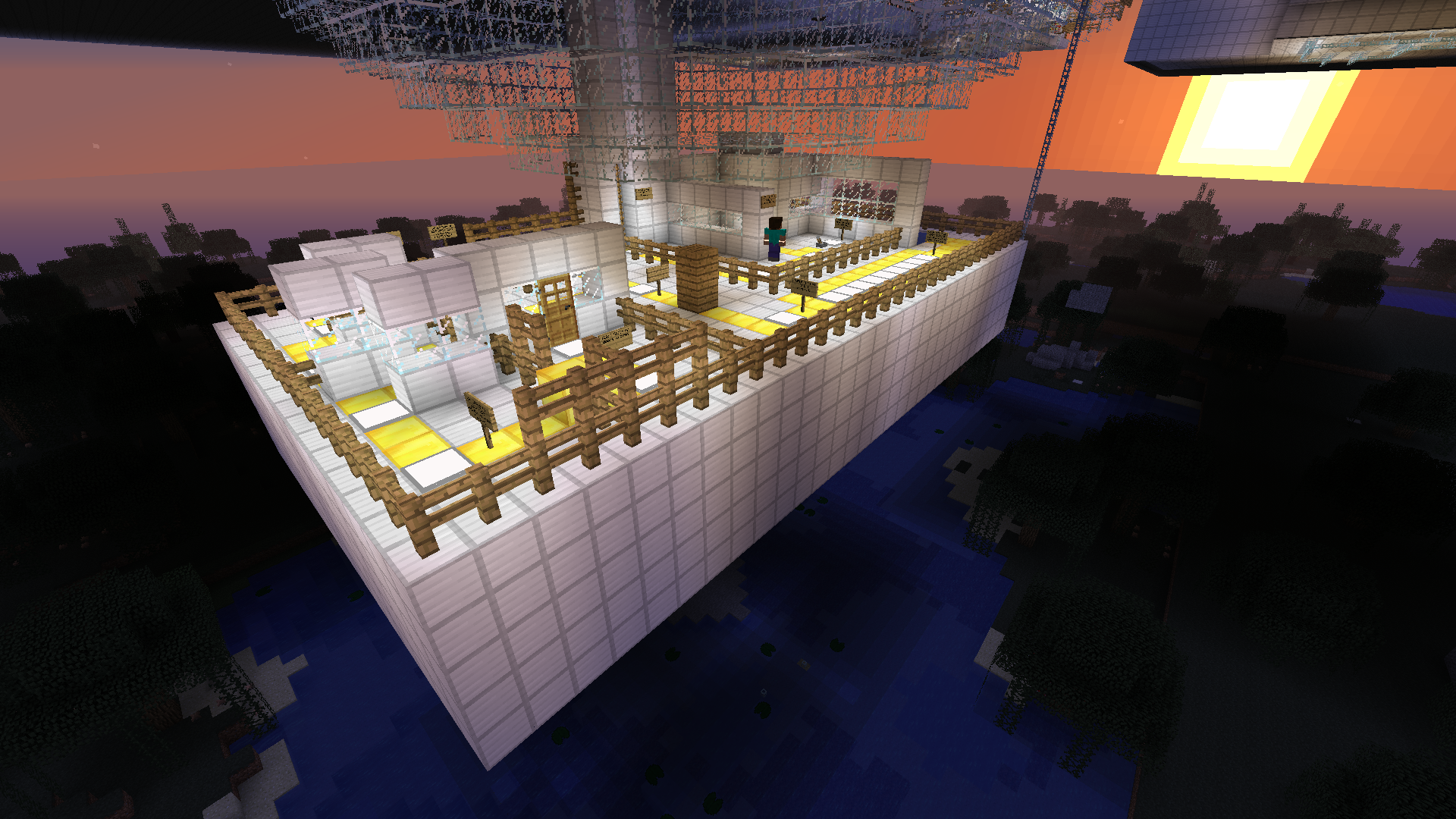 Nighttime overview shot of the beginner's tutorial